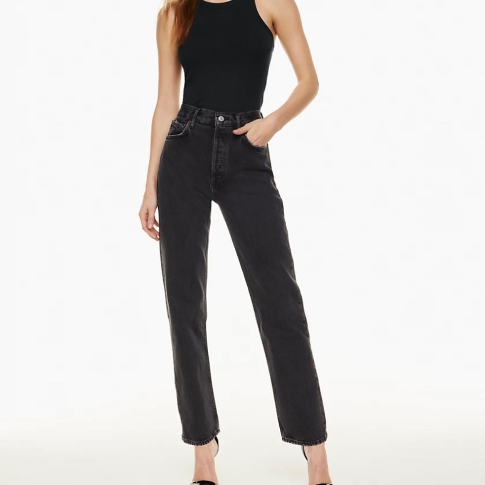 Agolde 90s Pinch Waist Black Tea - Size 28 Worn Once